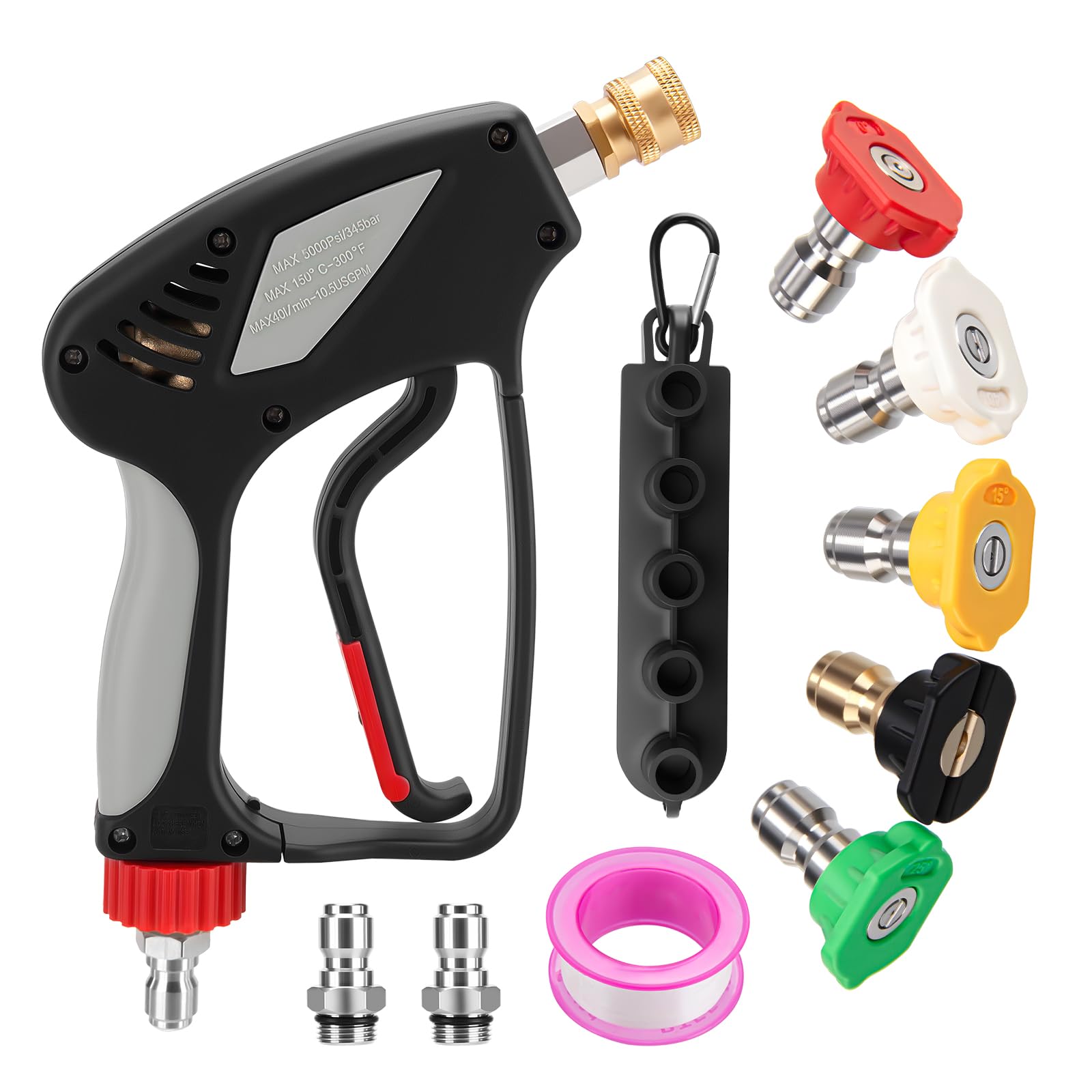 Pistolet haute pression 4000 PSI avec buses interchangeables