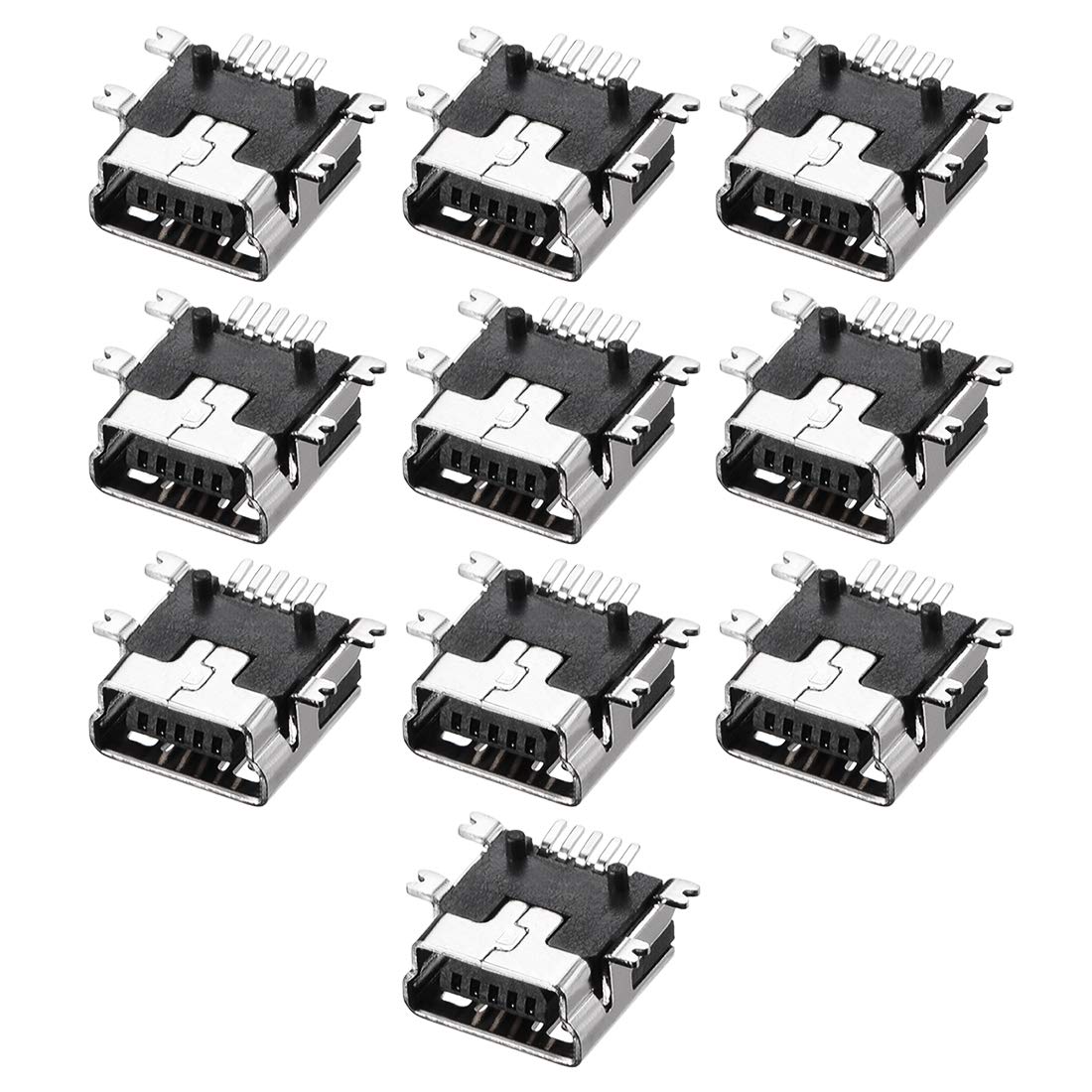 Amazon | uxcell ミニ USB PCBコネクタ タイプB 5P メスジャック