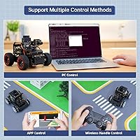 Vista 2 de Robot Car para Raspberry Pi 5 ROS2 programable AI Vision Smart Robot Kit 360° Movimiento chasis, Lidar SLAM mapeo navegación planificación ruta