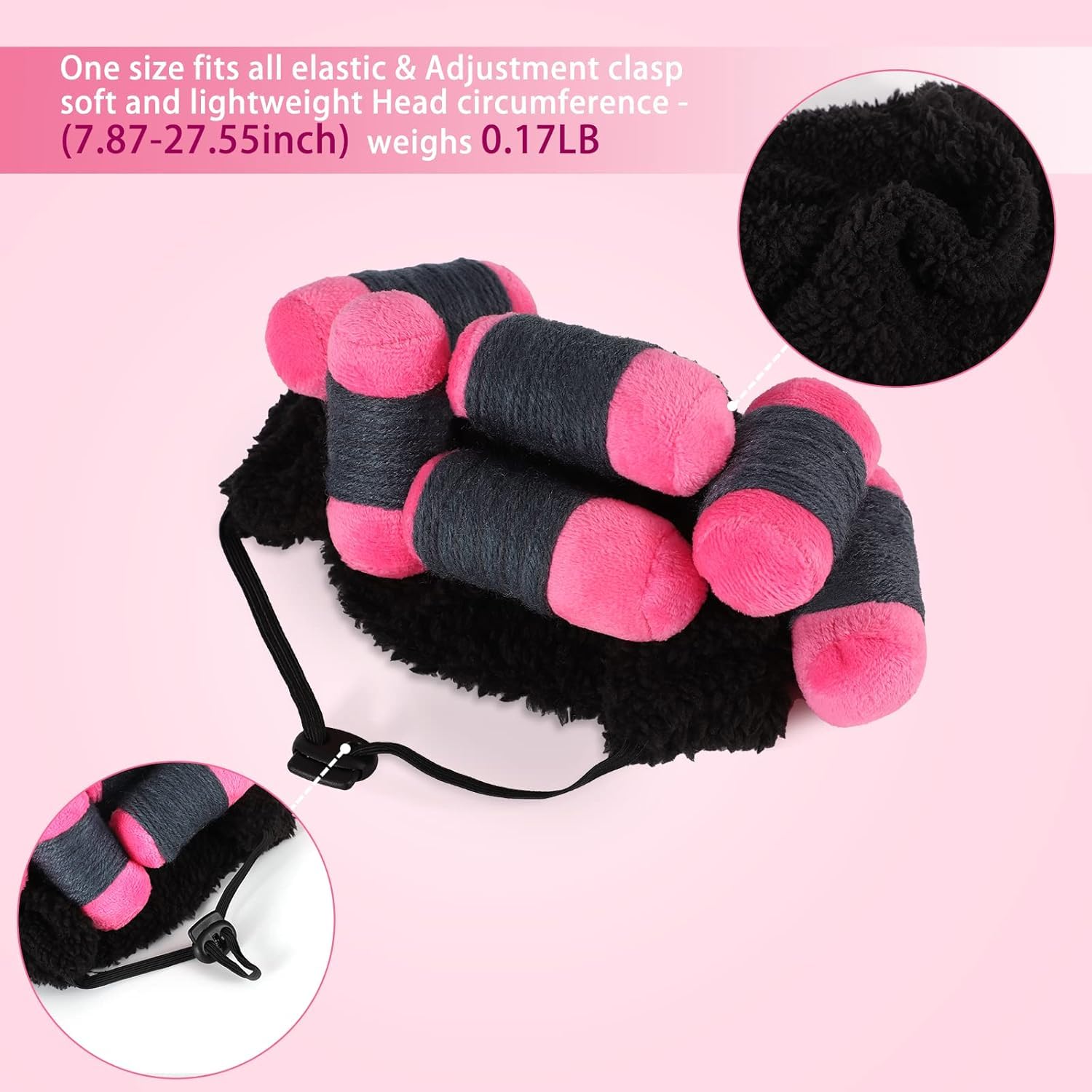 Funny Dog Curler Wig Costume & Glasses, Adjustable, Soft & Warm Pet Wig for Small Medium & Large Dogs & Cats - Image 4