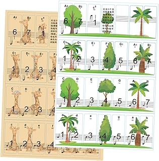 Piano Guide Keys 2 Sets Piano Keyboard Stickers Electronic Piano Guitar Decals Music Stickers Piano Keyboard Adhesive Sticker Piano Chords Chart Adhesive Beginner Decals