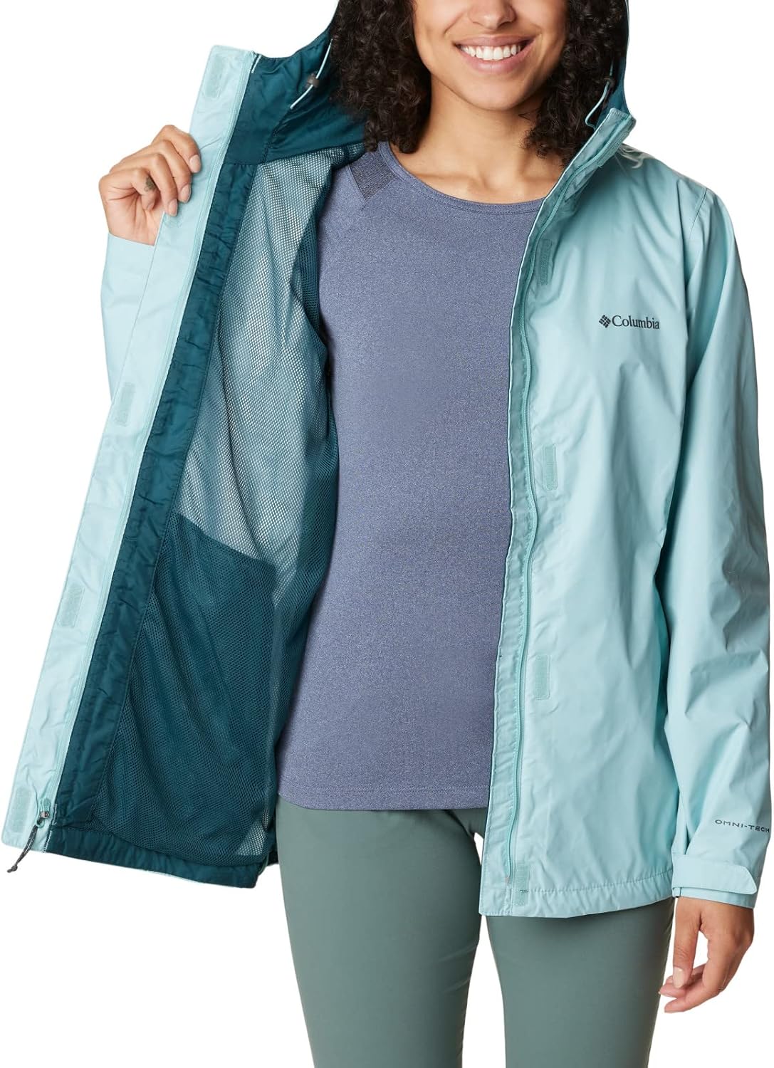 Columbia Women's Arcadia Ii Jacket Small Aqua Haze
