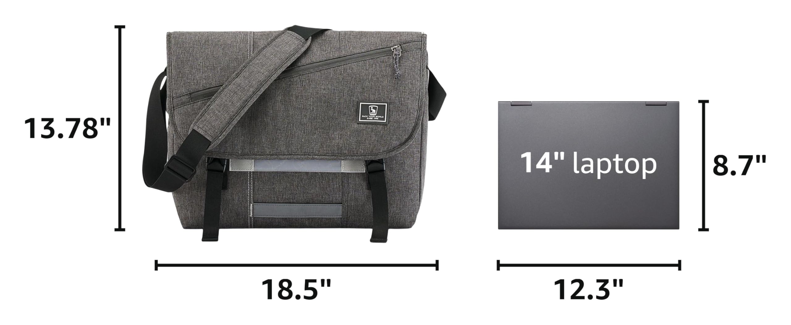 Amazon.com: OIWAS Messenger Bag for Men, 15.6 Inch Laptop