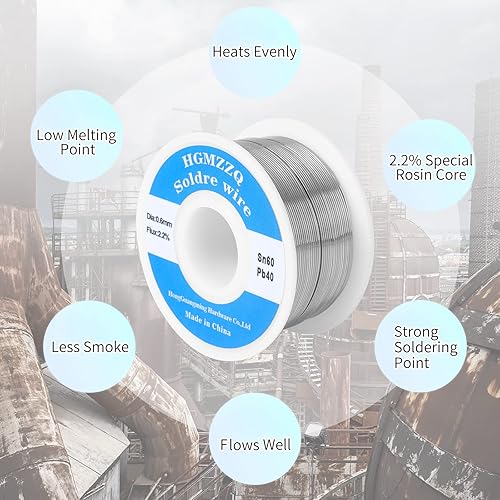 Miniatura 3 de Alambre de soldadura 60-40 con colofonía para soldadura eléctrica