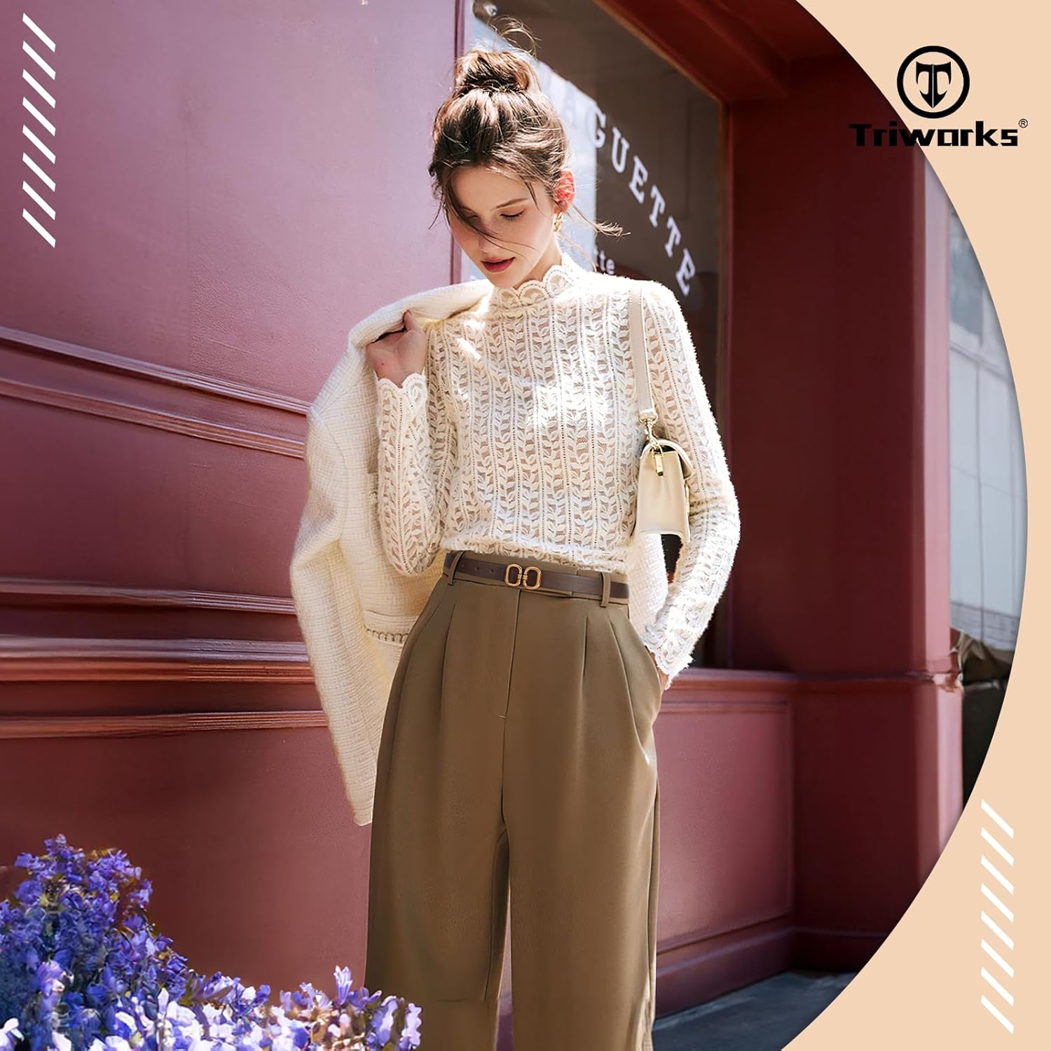 TRIWORKS Reversible Leather Belt for Women with Gold Buckle Ladies Leather Belt for Jeans Pants - Image 6