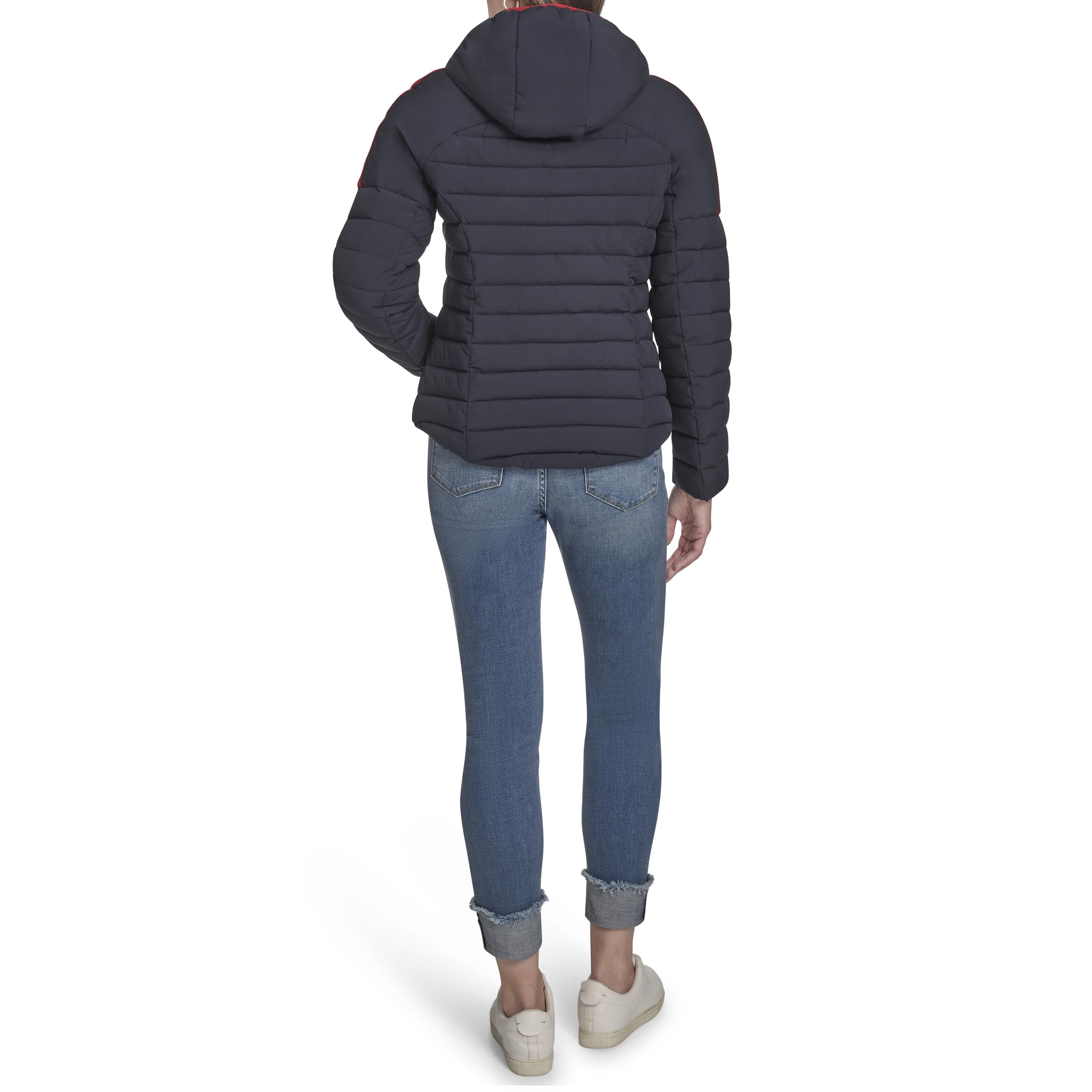 Tommy Hilfiger Damen Solid Hooded Packable Coat Jacket Oberbekleidung (1er Pack)