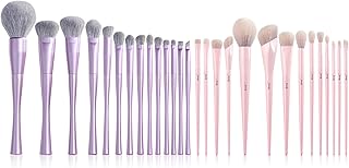 Jessup Juego de pinceles de maquillaje rosa T...