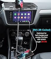 Vista 4 de USB C to C Charger Cable [2-Pack 3FT], Coiled USB-C Cable for Car, Type C Fast Charging USBC to USBC Cable for iPhone 17/16/15/15 Pro/15 Plus/15 Pro