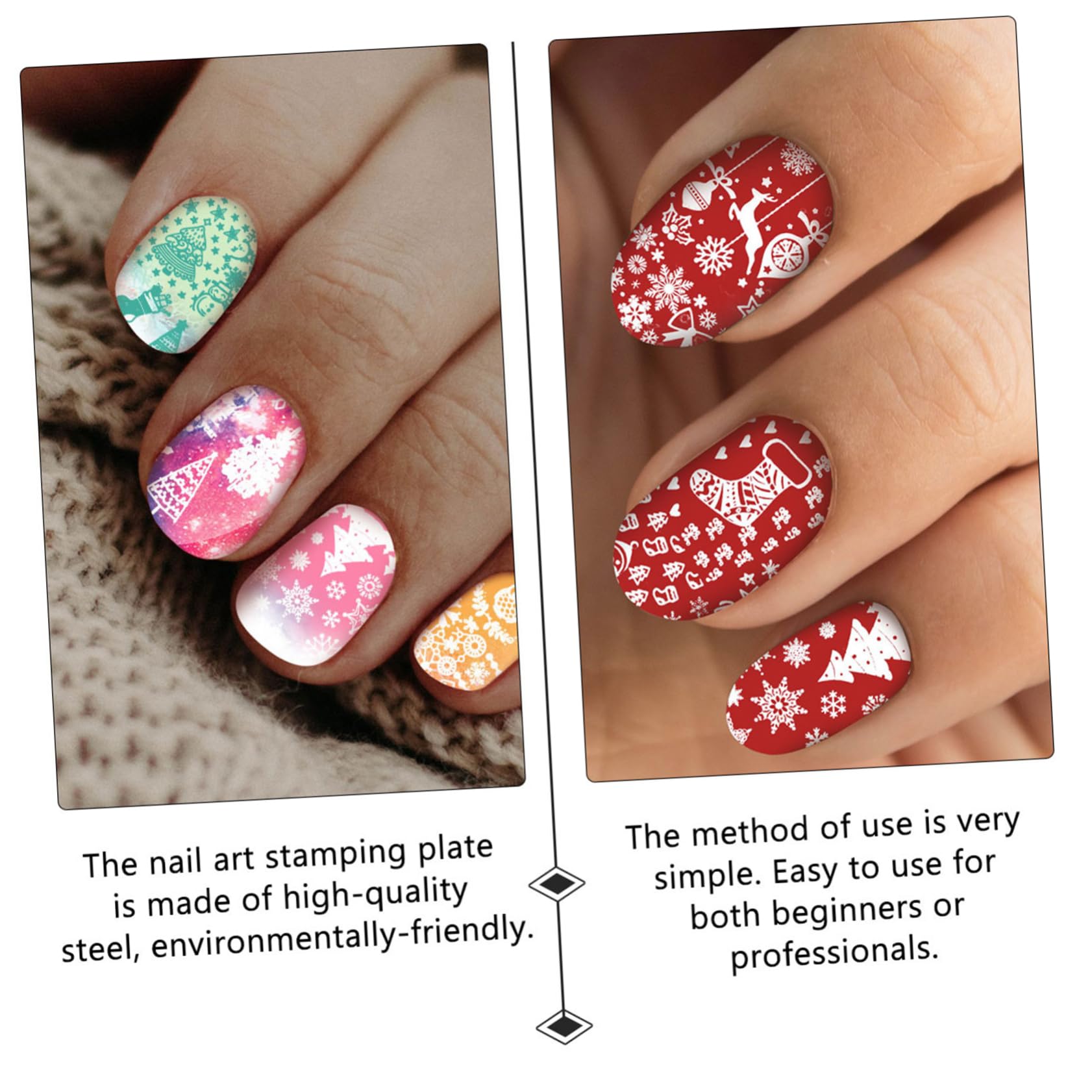 minkissy 30 Piezas Plantilla De Sello De Navidad Estampado De Uñas Navideño Placas Navideñas Para Estampar Uñas Placa De Arte De Uñas De Reno Plantillas De Uñas Clavo Estampilla Acero