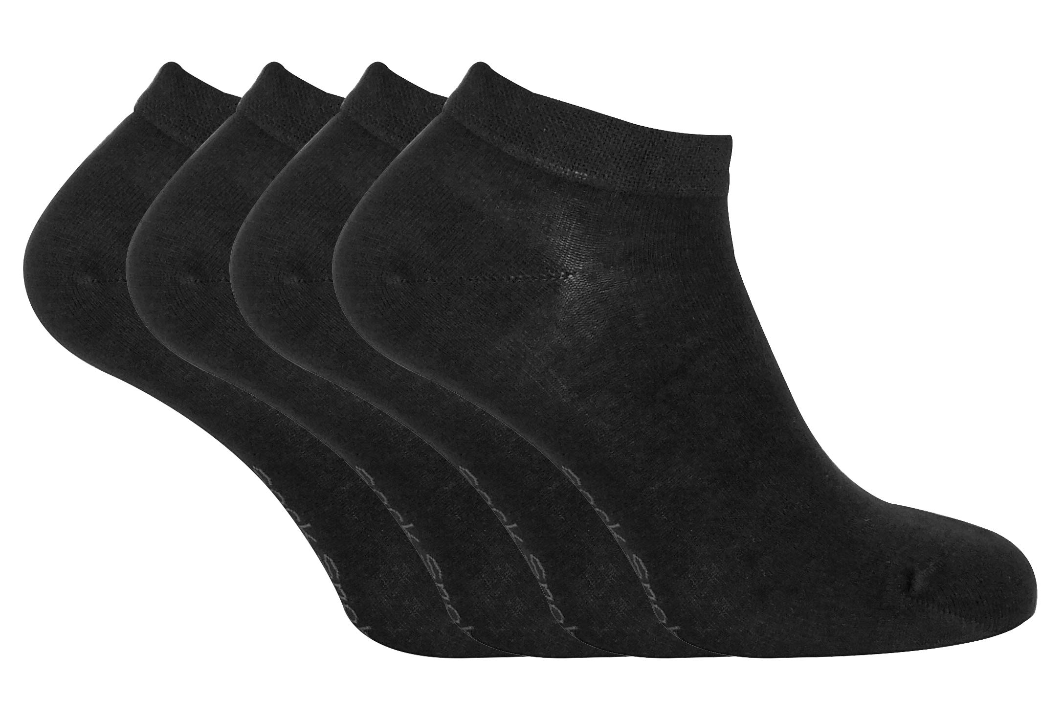 Sock SnobMens 4 Pairs Bamboo Breathable Low Cut Ankle Trainer Socks (7-11