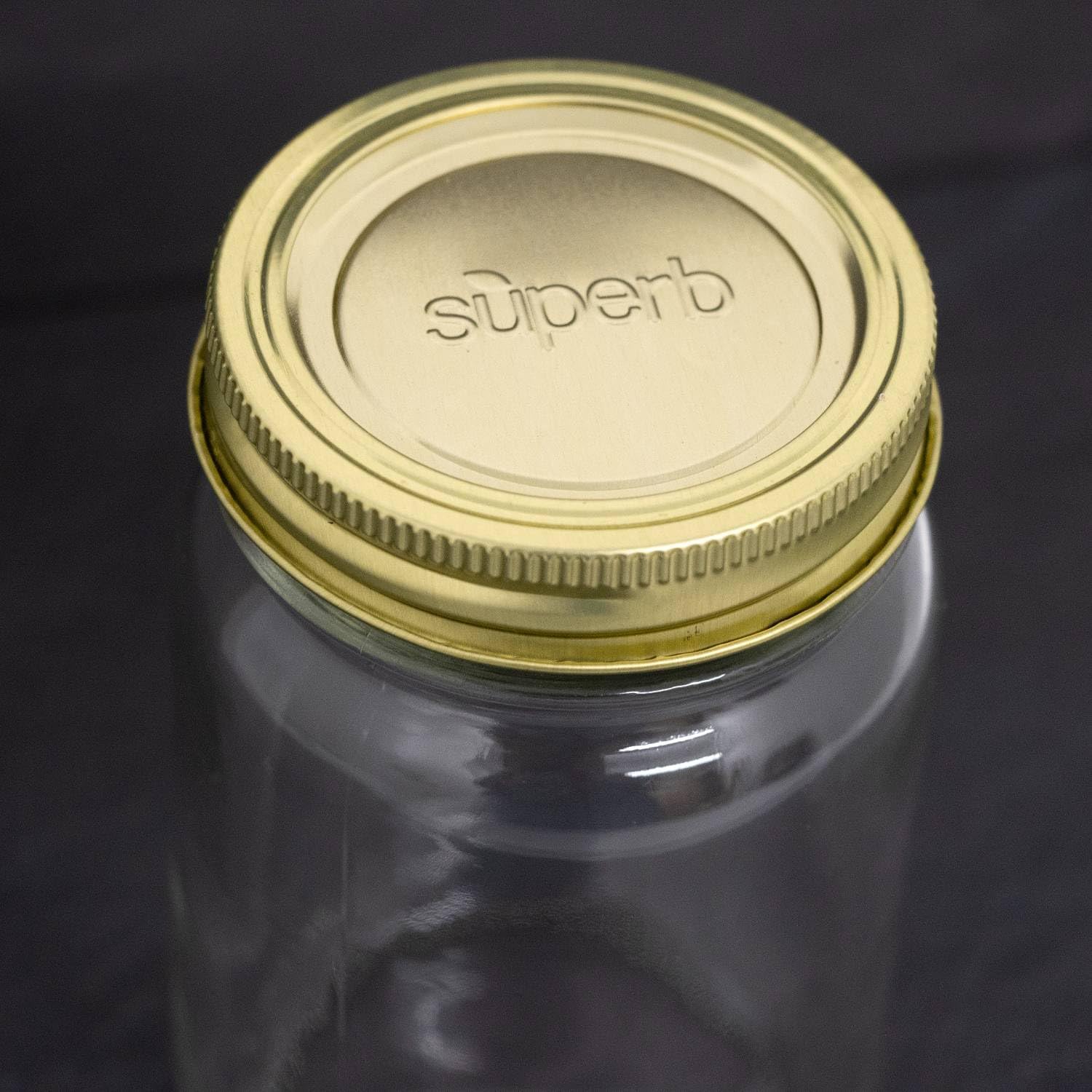 Canning Jars with Lids and Bands, Pint Size Regular Mouth Clear Glass Mason Preserving Jar, USA Made, Pack of 8