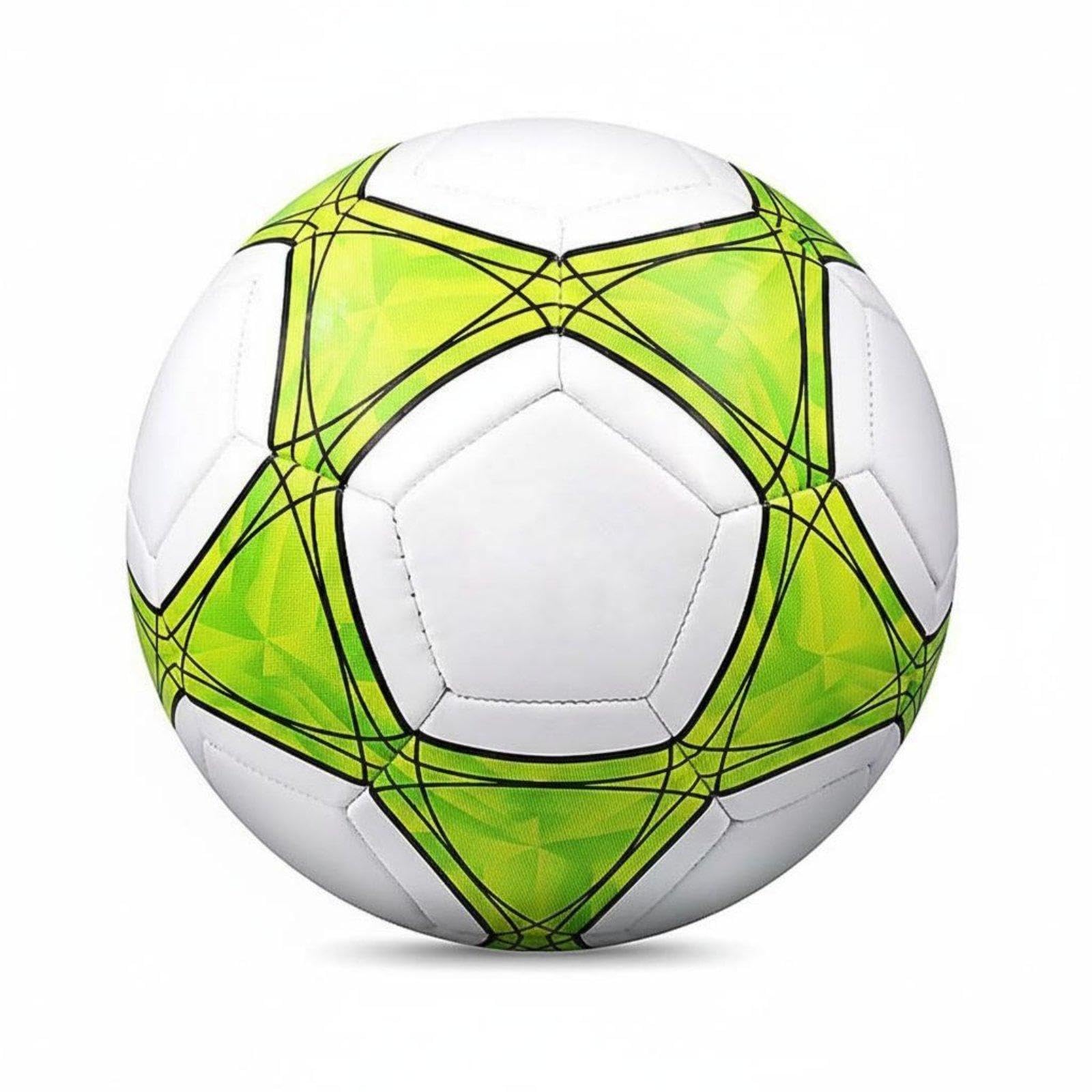 Classic Black and White Soccer Ball Official Size & Weight Machine-Stitched Soccer Ball Construction Machine Stitched Football for Junior, Park Star Green Size 4-image-17