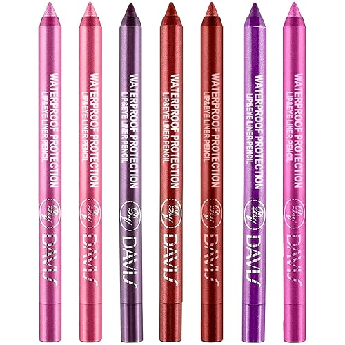 Miniatura 15 de Juego de 3 lápices delineadores de ojos coloridos, lápiz de sombra de ojos, kit de delineador de ojos perlado metálico con purpurina para mujeres