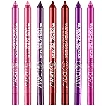 LemonSac 7 Colorful Eyeliner Pen Set, Eye Shadow Pencil, Pearl Eyeliner Kit Metallic Glitter Eye liner Pencil for Women Eye&Lip Liner Professional Eye Makeup Set Colorful Eye Color (7PCS C)