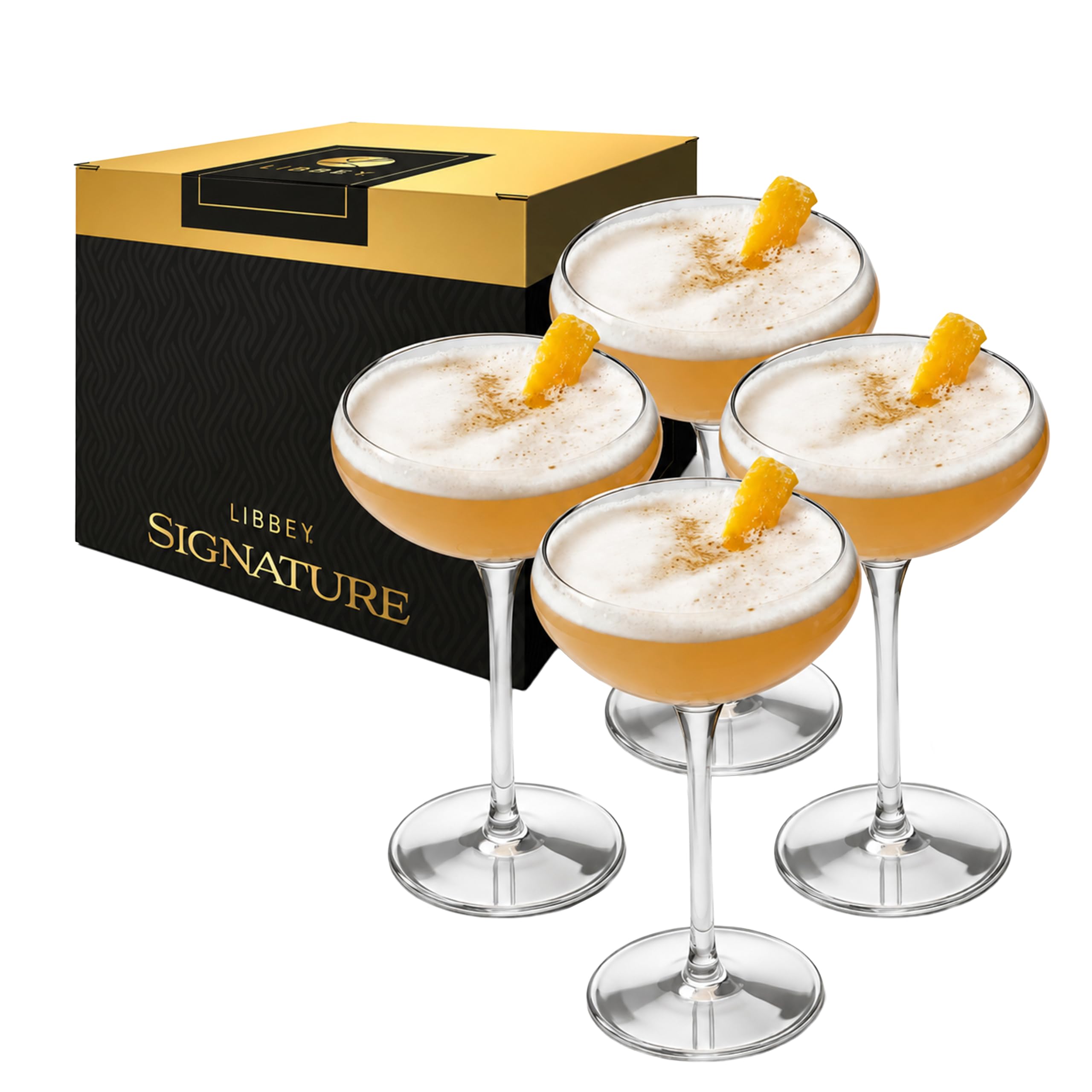 Libbey Signature Kentfield Coupe Cocktail Glasses, Set of 4