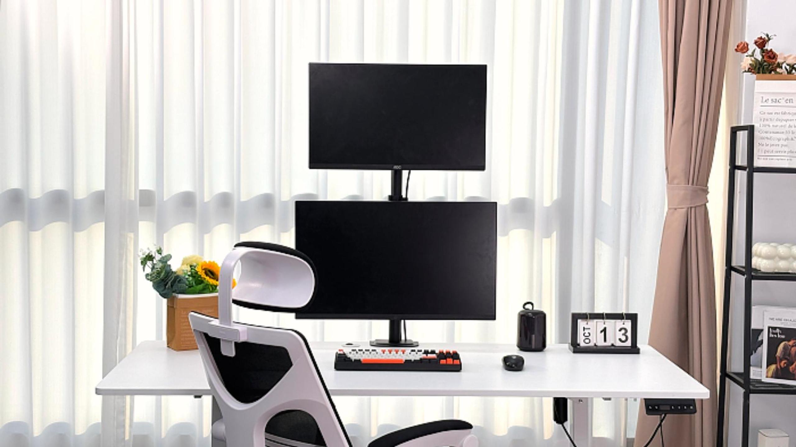 2台セット⭐︎モニターアーム付き Amazon.co.jp: Bracwiser モニターアーム デュアルディスプレイ