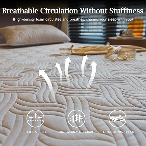 Miniatura 6 de Dropshipful Sábana bajera acolchada tamaño King, se adapta a colchones de hasta 15 pulgadas de profundidad, juego de 3 piezas (1 sábana bajera, 2