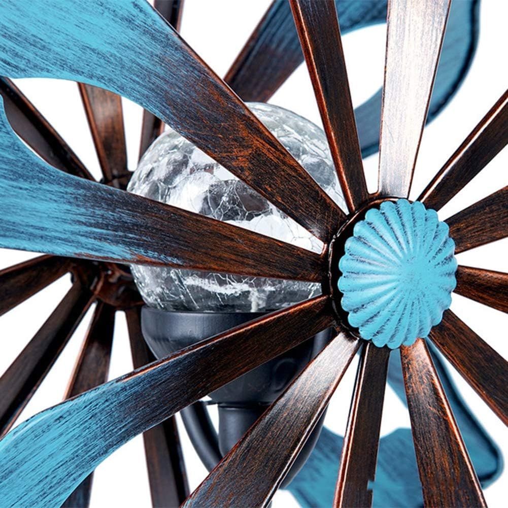 Metal Wind Spinner Garden Decor Wind Spinner Metal Sculpture Ornament Weatherproof Outdoor Yard