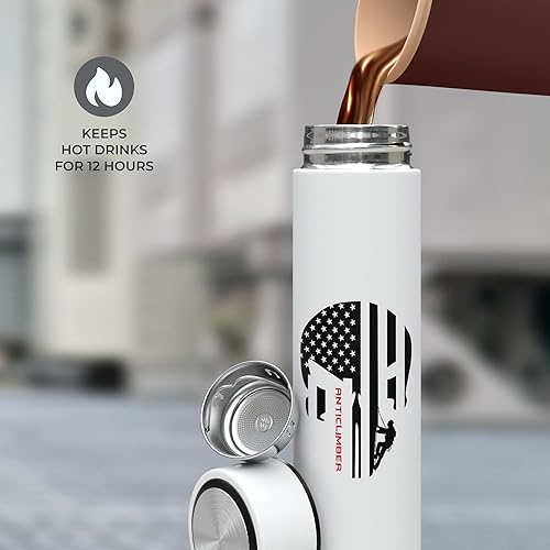 Miniatura 2 de Termo para café y té con infusor de té, termo de 15 onzas, botella de agua, termo para bebidas calientes y frías, termo para bebidas calientes