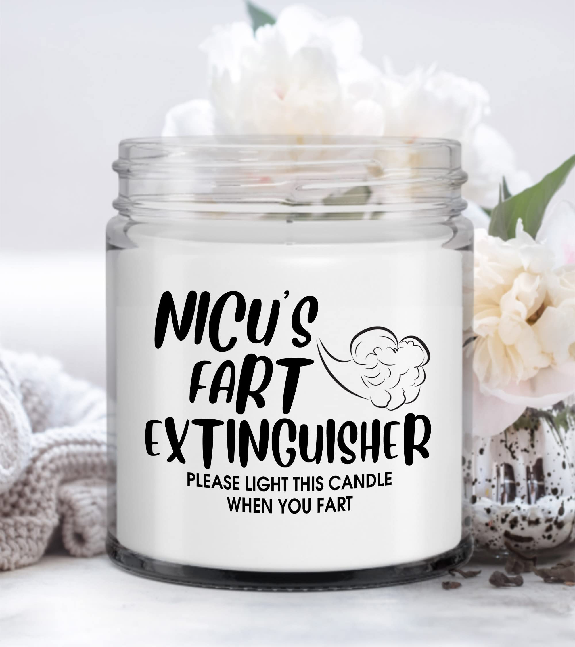 NICU Candle NICU's Fart Extinguisher Thank You Gift for Neonatal Intensive Care Unit, NICU Gift for Woman Men Birthday Christmas Thanksgiving House Dining Table Decoration NICU Life Home Gift