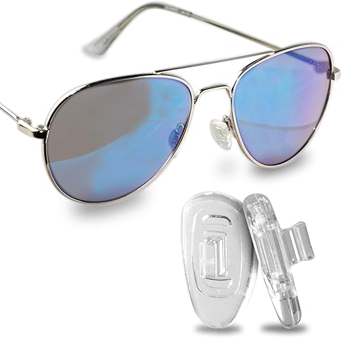 GMS Almohadillas ópticas de silicona en forma de D de 0.59 pulgadas para gafas, gafas de sol y gafas (5 pares)