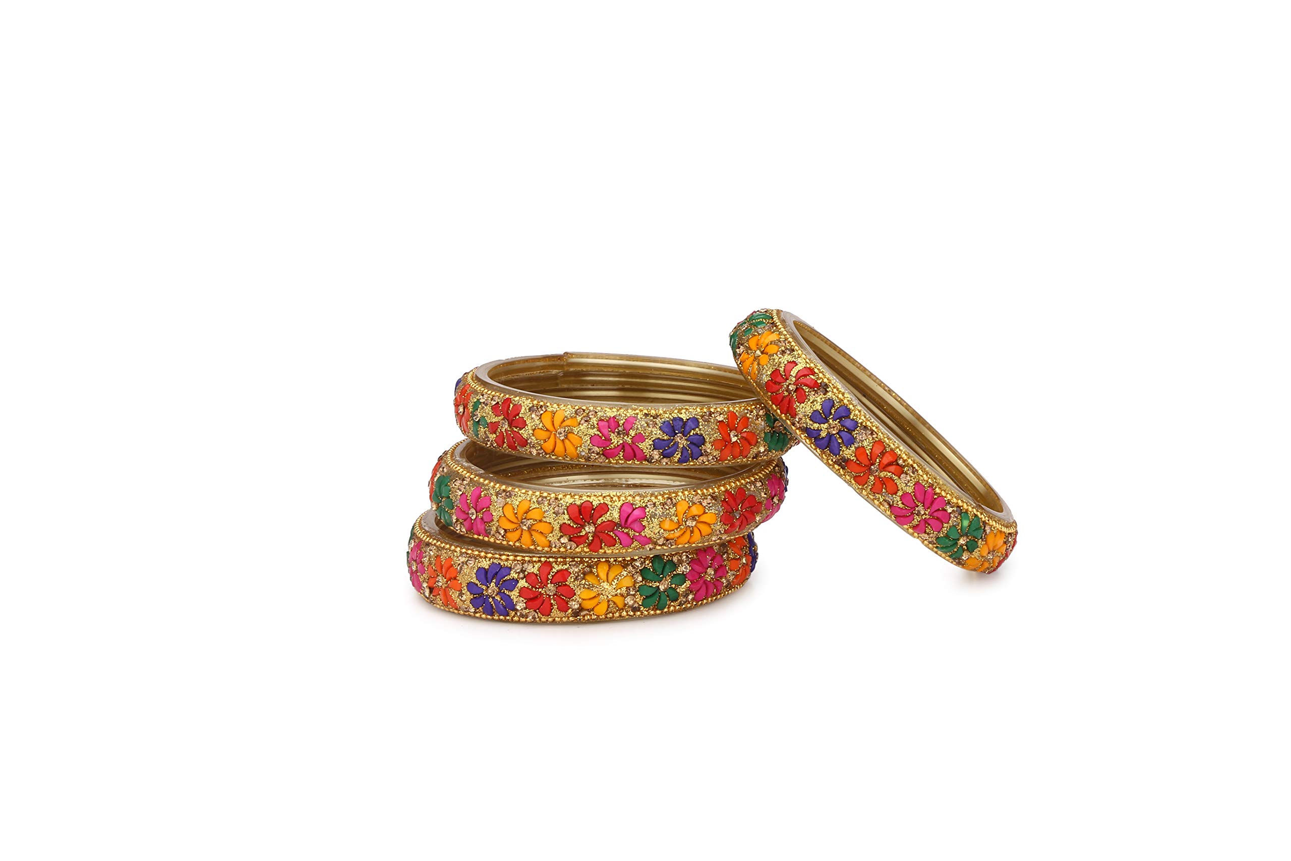 Somil Designer Multicolor Base Metal Pearl Glass Bangles/Kungan/Kada Set for Wedding, Festival, Workplace, Party for Women and Girls (B089G5D5TJ) Amazon Price History, Amazon Price Tracker