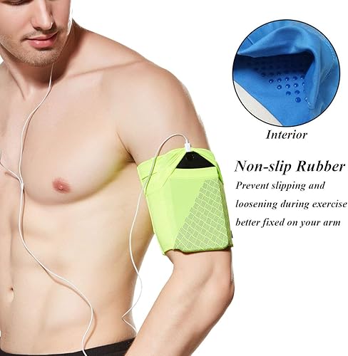 Miniatura 3 de Ailzos Brazalete deportivo universal para iPhone X 8766S Plus, Samsung Galaxy S9S8S7S6 con bolsillo para llaves, para entrenamiento de gimnasio,