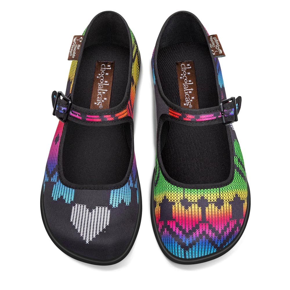 Hot Chocolate Design Chocolaticas Funky Canvas Women's Mary Jane Flat Shoes — view 88