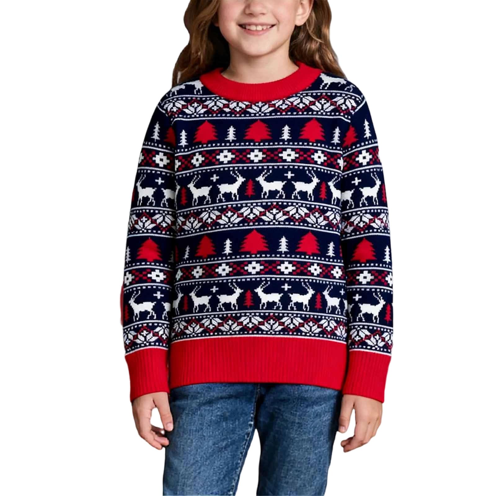Pull de Noël pour enfants en maille chaude et confortable - 8
