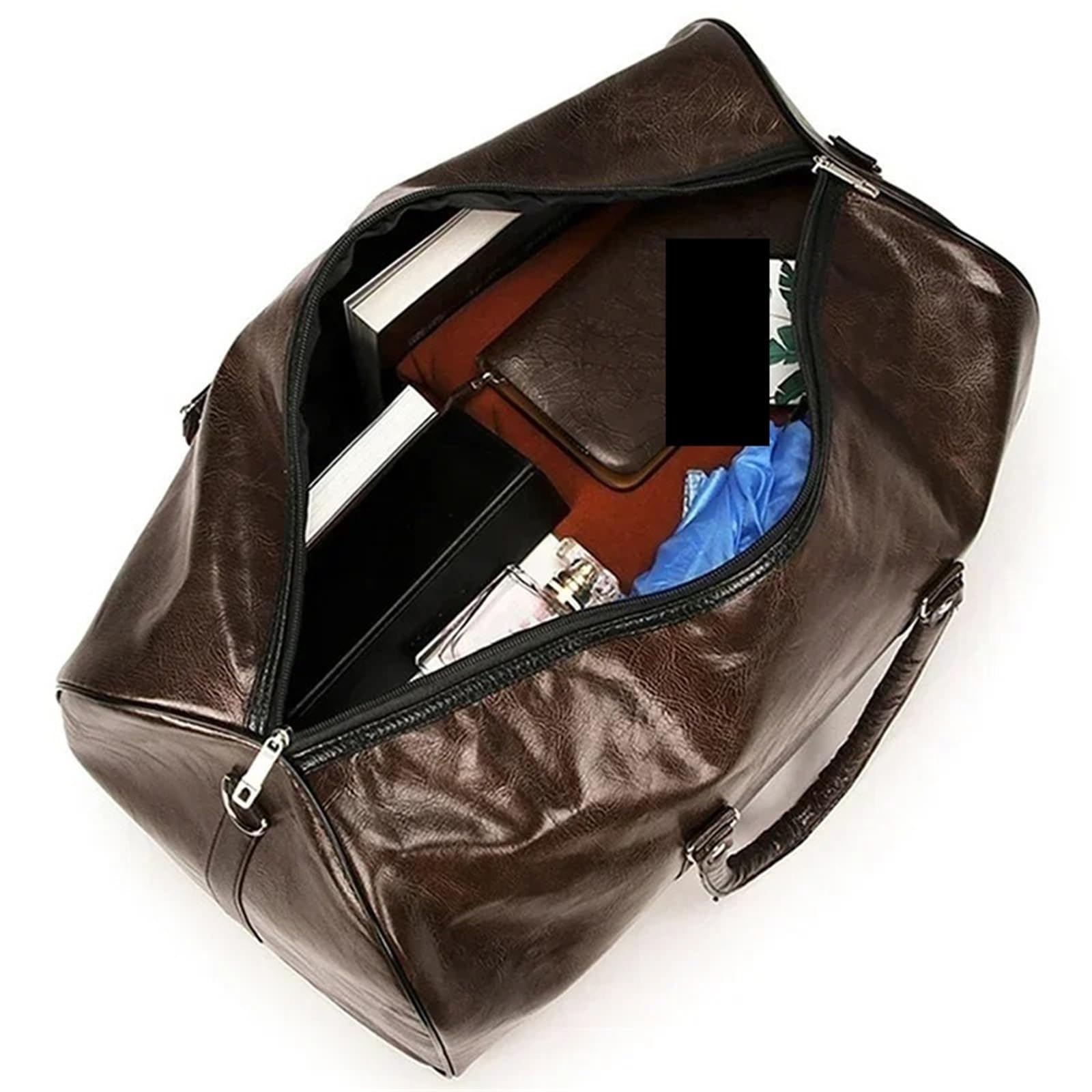 Große Leder-Sporttasche Leder Reisetasche Große Unabhängige Große Fitness Taschen Handtasche Tasche Gepäck Schulter Tasche Schwarz Männer für Männer Trainingsbag