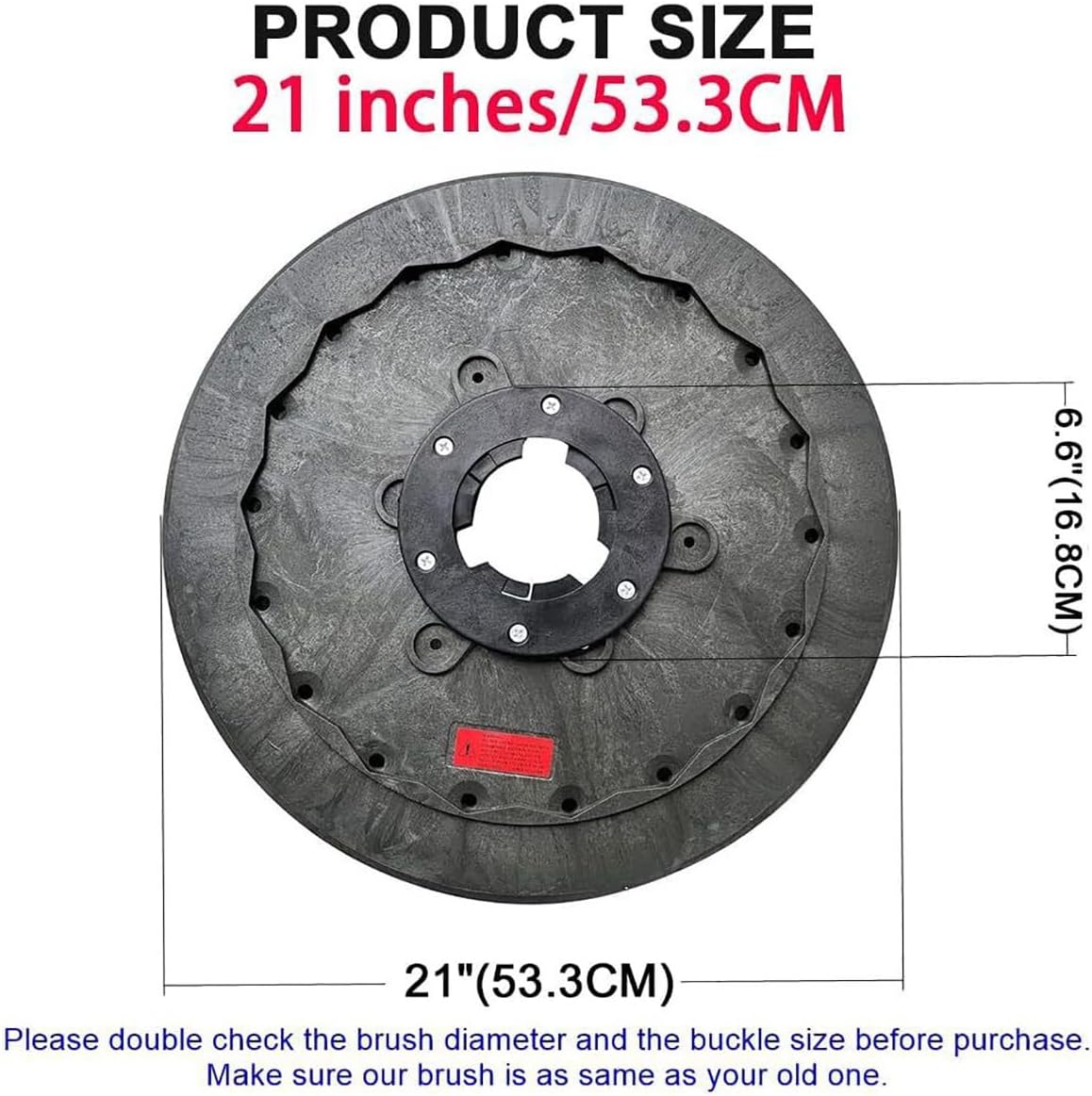 Universal 1 Piece 21 Inch Diameter Rotary Scrub Brush Fit for 21'' Commercial Floor Machine-Medium Brush (508mm)