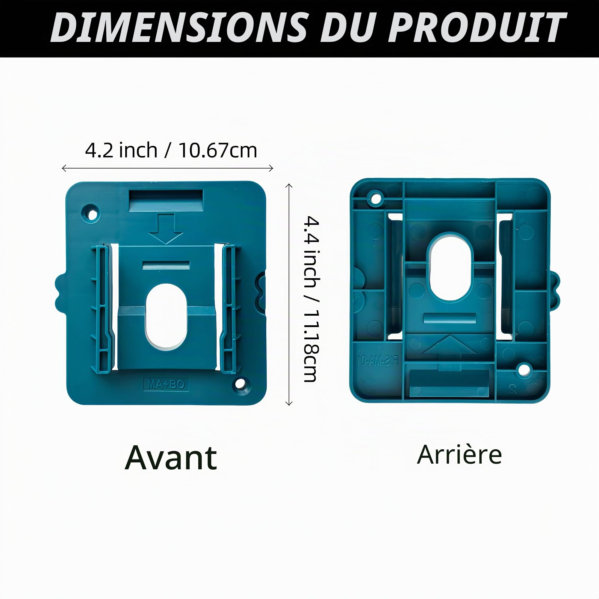Lot de 12 supports de batterie compatibles avec Makita 18 V pour BL1860, BL1850, BL1840, BL1830 (avec 20 vis, pas de batterie)