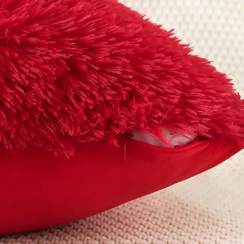 Miniatura 8 de OTOSTAR Paquete de 2 fundas de almohada decorativas de lujo de piel sintética suave de 18 x 18 pulgadas, fundas de cojín cuadradas sólidas para