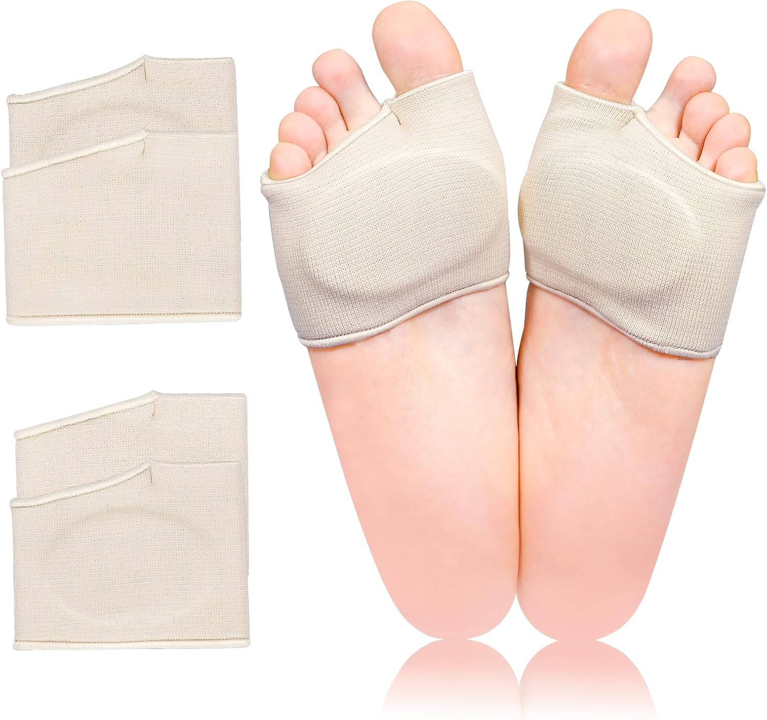 2 Pairs Metatarsal Pads with Gel Pad for Women
