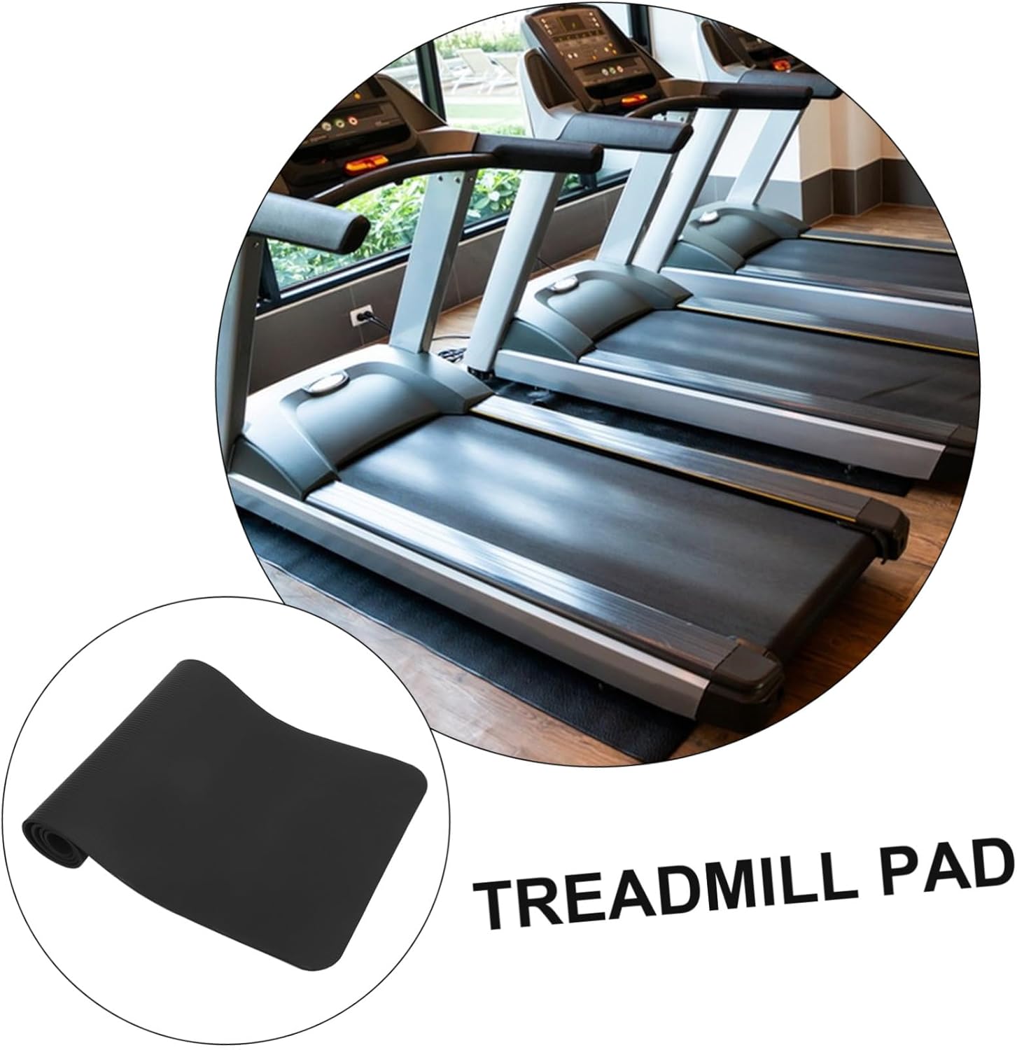 Generic Treadmill Mat Rubber Exercise Equipment Protector for Home Gym Slip Floor Pad for Fitness Equipment Versatile for Workouts