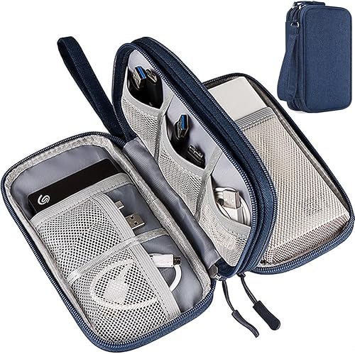 Organizador electrónico para cable de viaje, bolsa de accesorios electrónicos, bolsa organizadora de accesorios electrónicos para banco de energía,