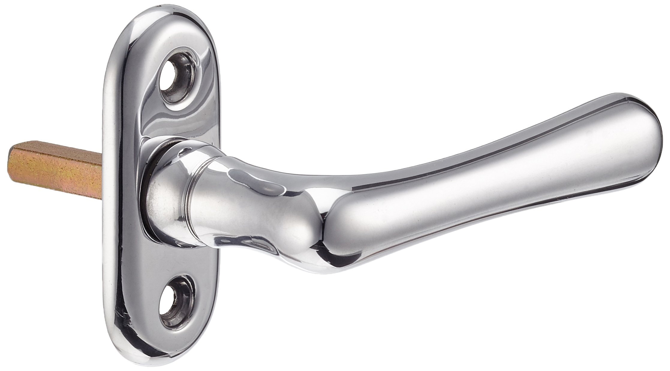 102240580 Maniglia per Finestra Elegant 504H, Avvitata a Vista, 7 x 35, in Alluminio Lucido, Argento