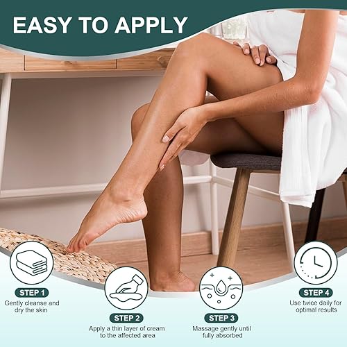 Miniatura 5 de Crema de urea 60 por ciento para pies de máxima fuerza con 2% de ácido salicílico de 8.45 onzas, crema de pies para talones y pies secos agrietados