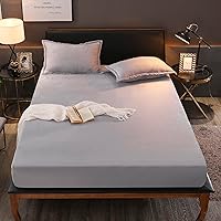 Vista 32 de Flannel Fitted Sheet Twin Size,Velvet Fitted Sheet Plush Shaggy Ultra Soft Fuzzy Sheet with 15''Deep Pocket,Dark Gray,1 Pack(Not Include Pillowcases)