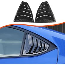 Rear Window Louver Cover Car Rear Side Window Louvers Air Vent Scoop Shades Cover Blinds Fit for Subaru WRX 2022 2023 2024 Sedan Version Rear Side Window Louver Decorate Cover Carbon Fiber