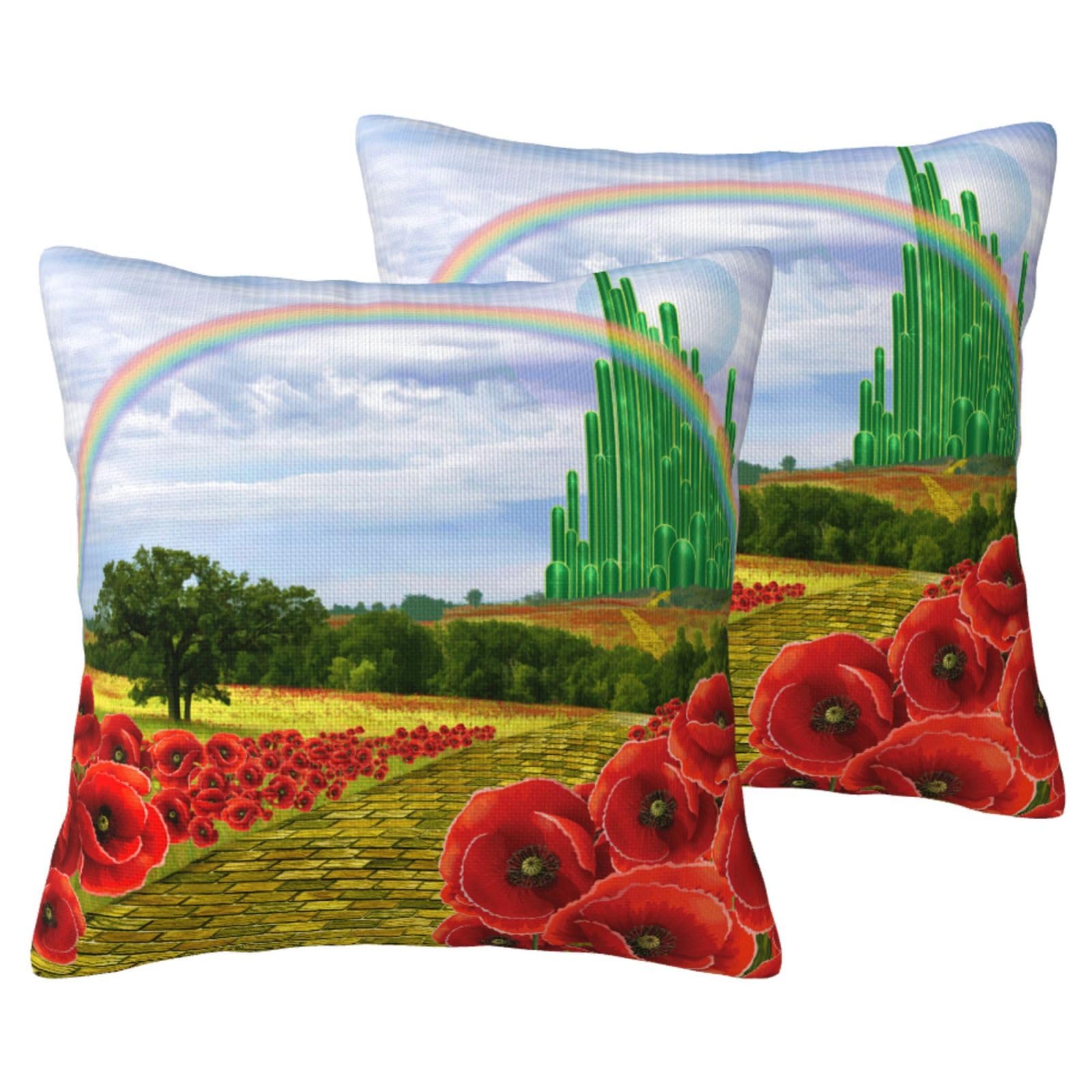 Coussin coquelicot jaune en imitation lin : l'élégance champêtre de qualité supérieure