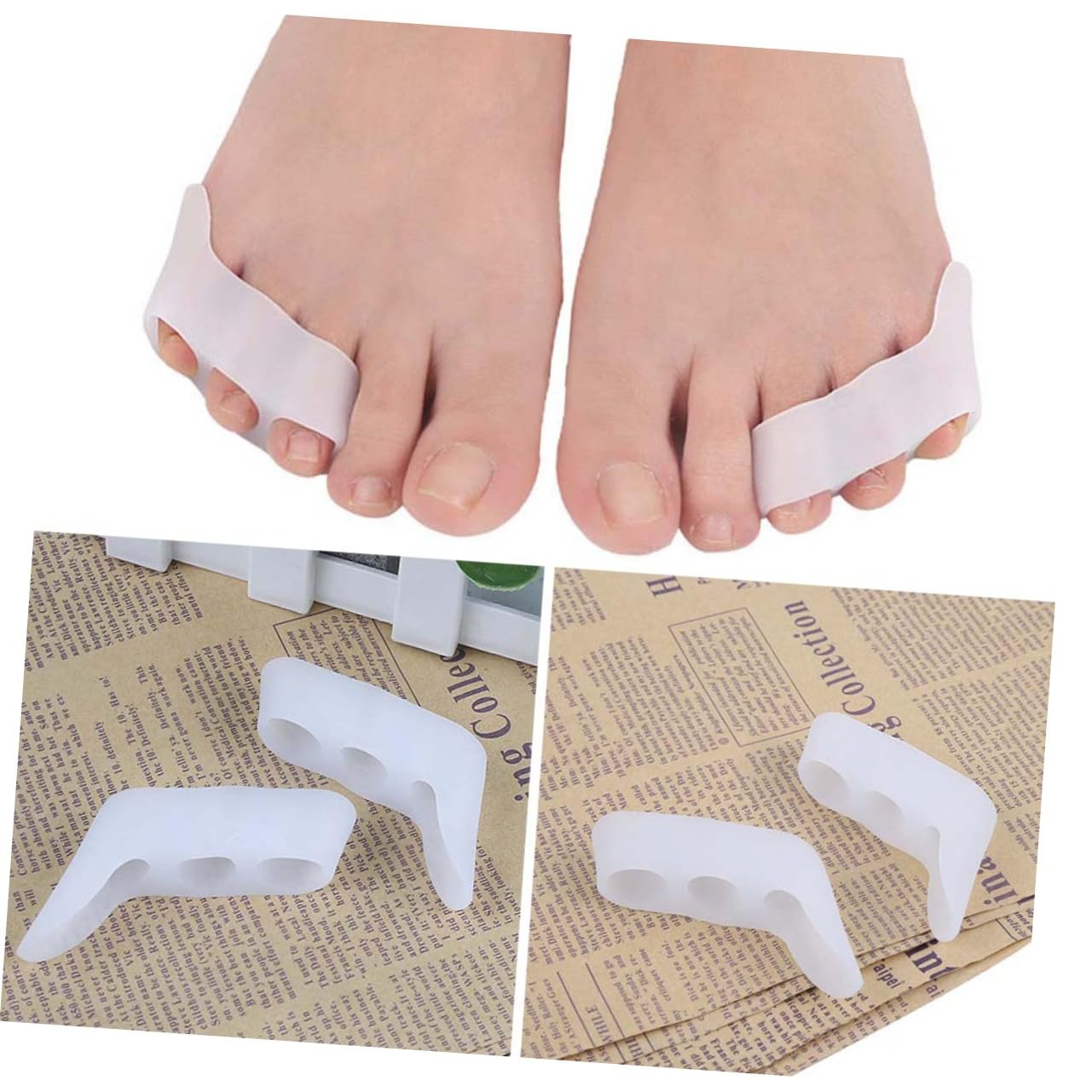 5pair Silicone Toe Separators for Bunions Toe Stretchers for Men Women Hallux Soft Gel Pads