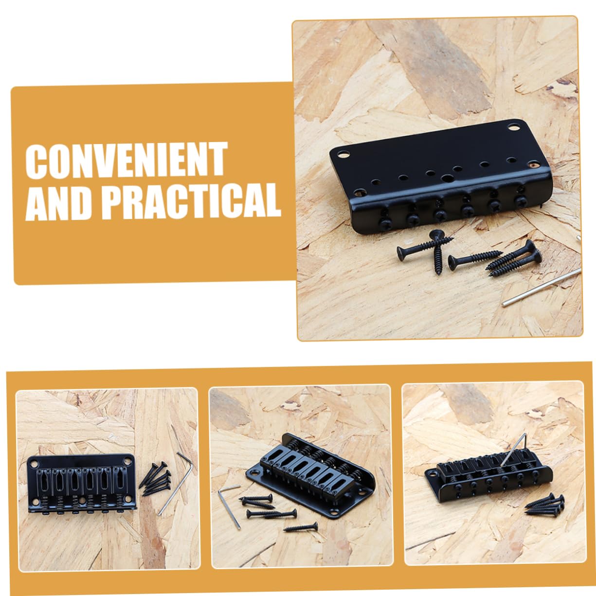 VICASKY 4 juegos de guitarra eléctrica Tremolo Bridge Spring Metal Guitarra Bridge Cordal para un mejor rendimiento