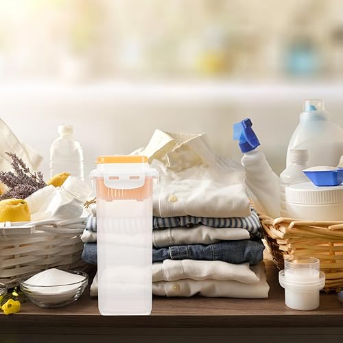 Miniatura 8 de Dispensador de lavandería para cuarto de lavado, perlas de refuerzo de aroma transparente, recipientes de almacenamiento para botella de jabón,