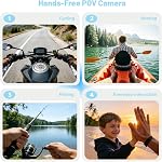 1080P Mini Caméra du corps, Taille de la pouce Caméra d'action poitrine, Intégrée 32GB Caméra casque portable de rangement, Cam du corps pour le vélo, Voyage, Aventure en plein air (noir)