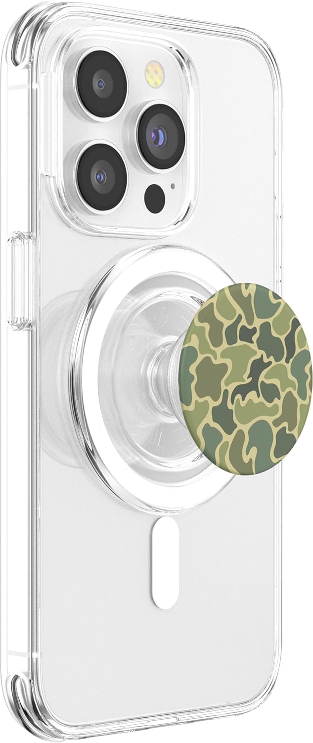 FrogSkin Duck Camo Vintage Camouflage PopSockets MagSafe PopGrip for iPhone