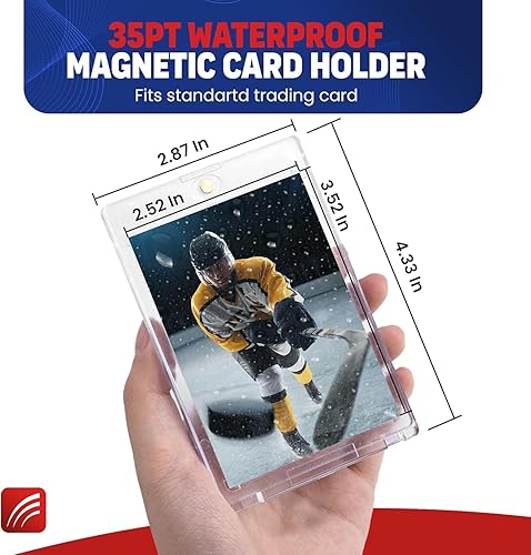 Miniatura 2 de Tarjetero magnético para comercio, fundas rígidas de 35 pt para deporte, MTG, YUGIOH, fundas rígidas para tarjetas (10)