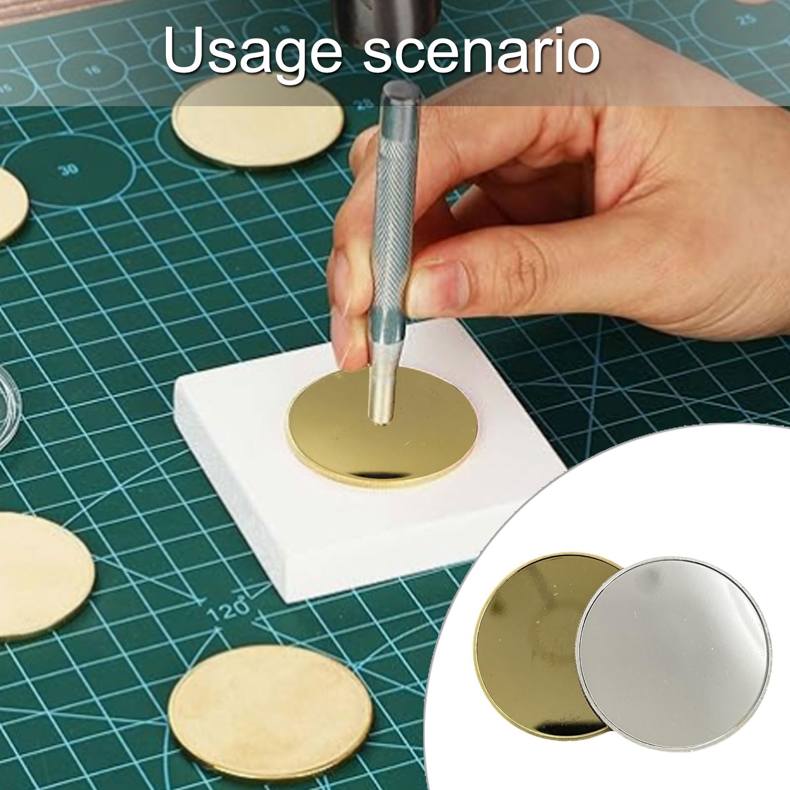 Amazon.co.jp: Zgehnao 10ピース クラフト 彫刻 ブランク コイン 鏡面仕上げ 真鍮 40mm コレクター用 ブランクバッジ  クリアケース付き : ホーム＆キッチン