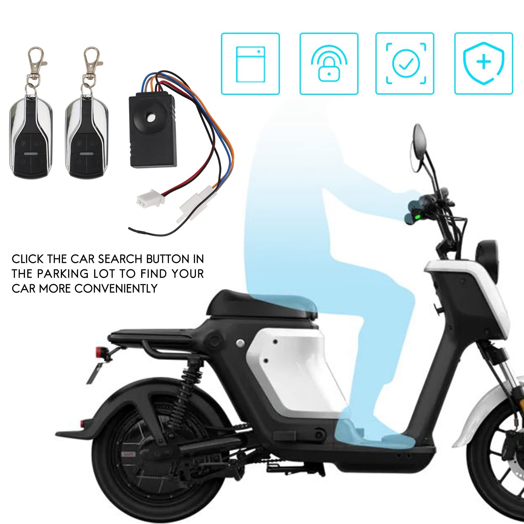 INSTR SystèMe D'Alarme E-Bike 36V 48V 60V 72V avec Double Interrupteur pour VéLo éLectrique Scooter ContrôLeur sans Brosse