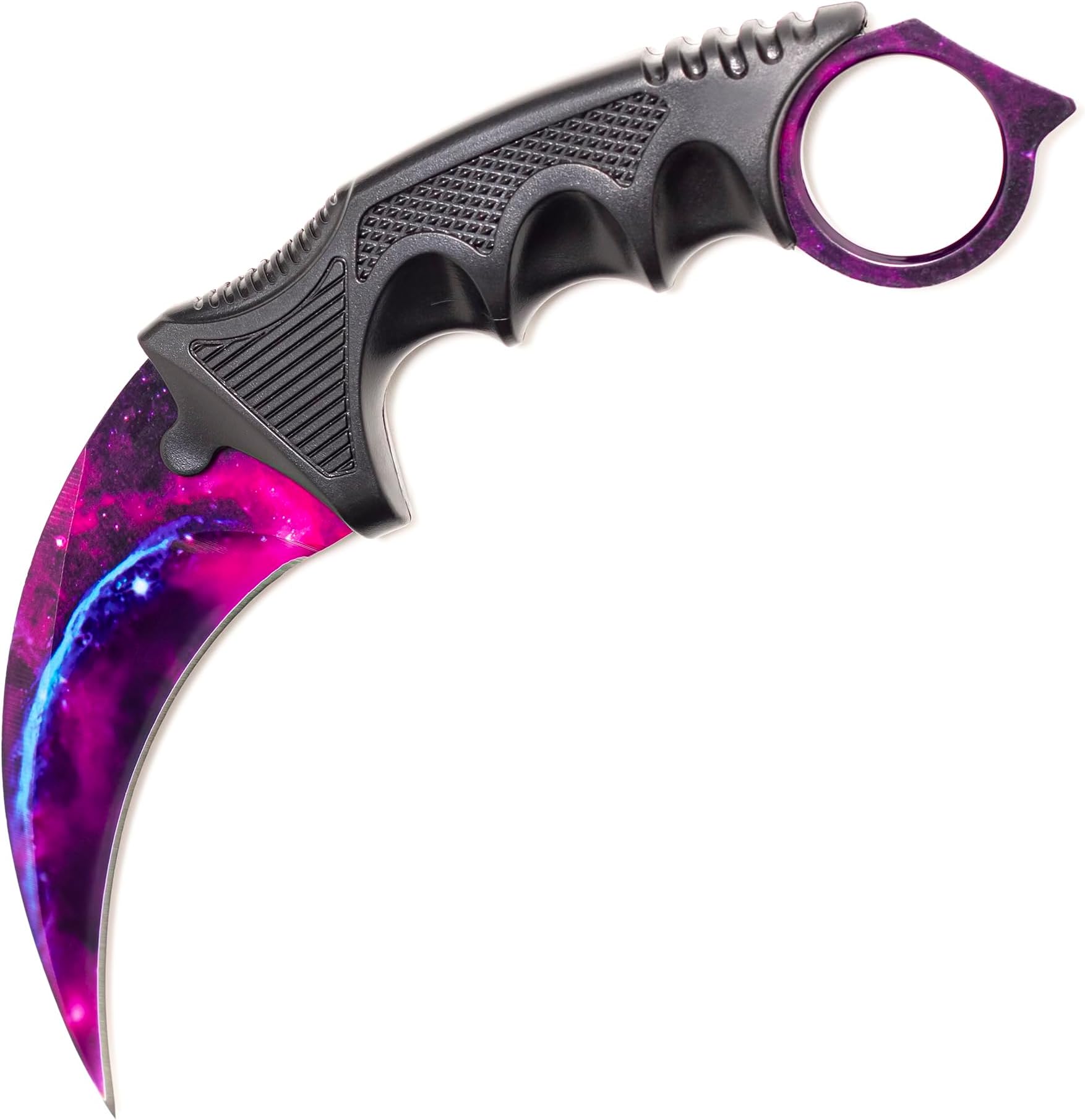 7.3" CSGO Karambit Classic, 3cr13 steel sharp blade Claw Knife (Galaxy)